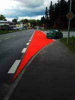 Radwegmarkierung in Alt-Mölln
